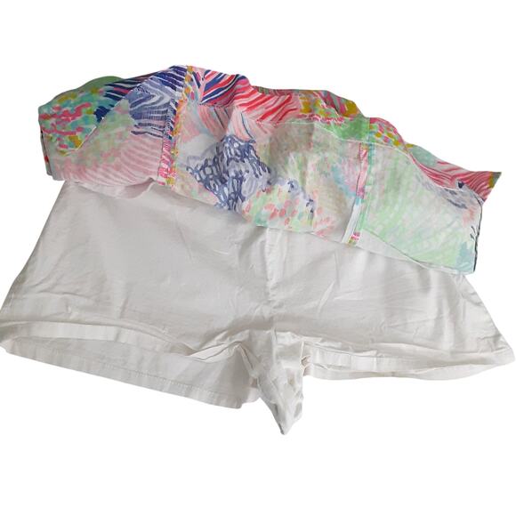 Lilly Pulitzer January Skort Roar of the Seas Coral Ocean Womens 8 Pickleball - Picture 7 of 15